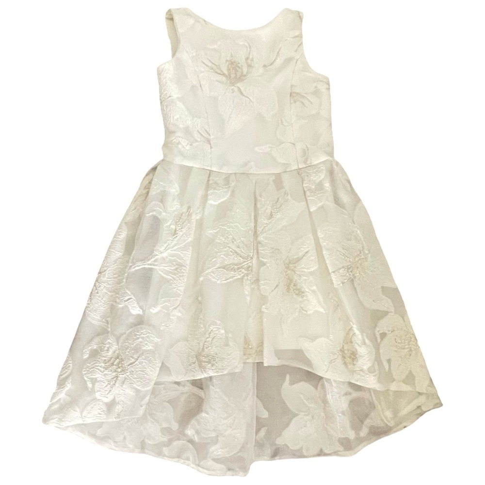Zoe Ltd Cream and Gold High-Low A-Line Dress